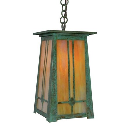 Arroyo Craftsman 7" Aberdeen Pendant, Rustic Brown, Frosted Glass ABH-7F-RB